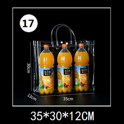 1PC Clear Tote Bag Transparent Shopping Bags Shoulder Handbag PVC Waterproof Storage Bag for Gift Cosmetic Plastic Bags 18 Sizes
