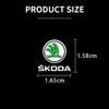 2/5/10Pcs Car Logo Sticker Central Control Decals Car Accessories For Skoda Octavia Superb Rapid Kodiaq Karoq Fabia Kamiq Roomster Citigo