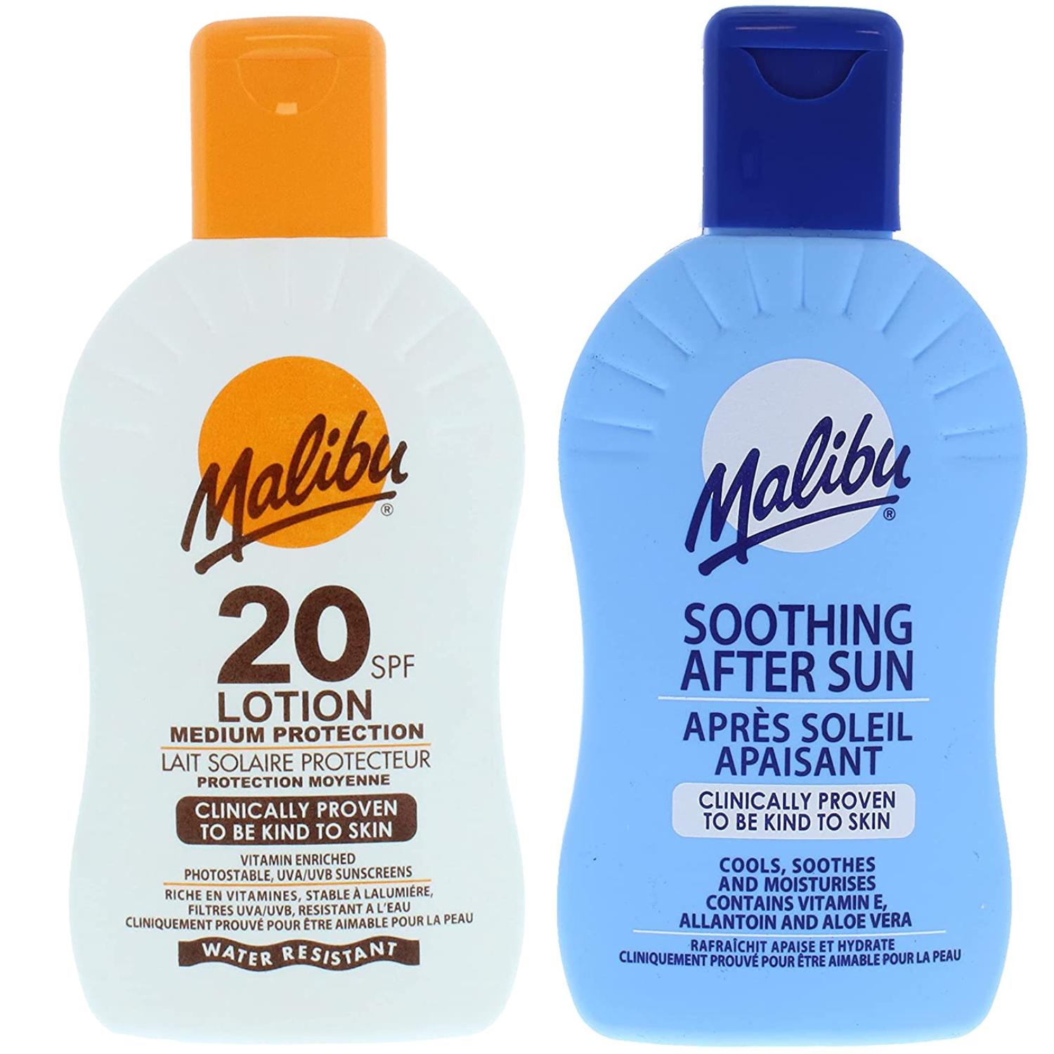 Malibu Unisex Spf20 Waterproof 200Ml Balm + 200Ml Tanning Balm