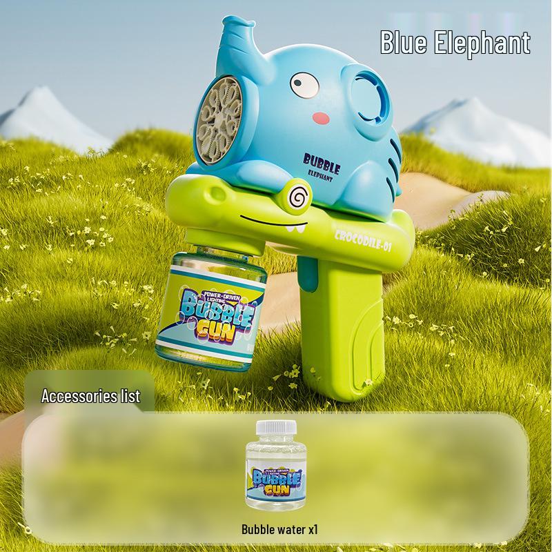 Little Yellow Duck Handheld Automatic Bubble Machine - Electric Light-Up Toy for Kids