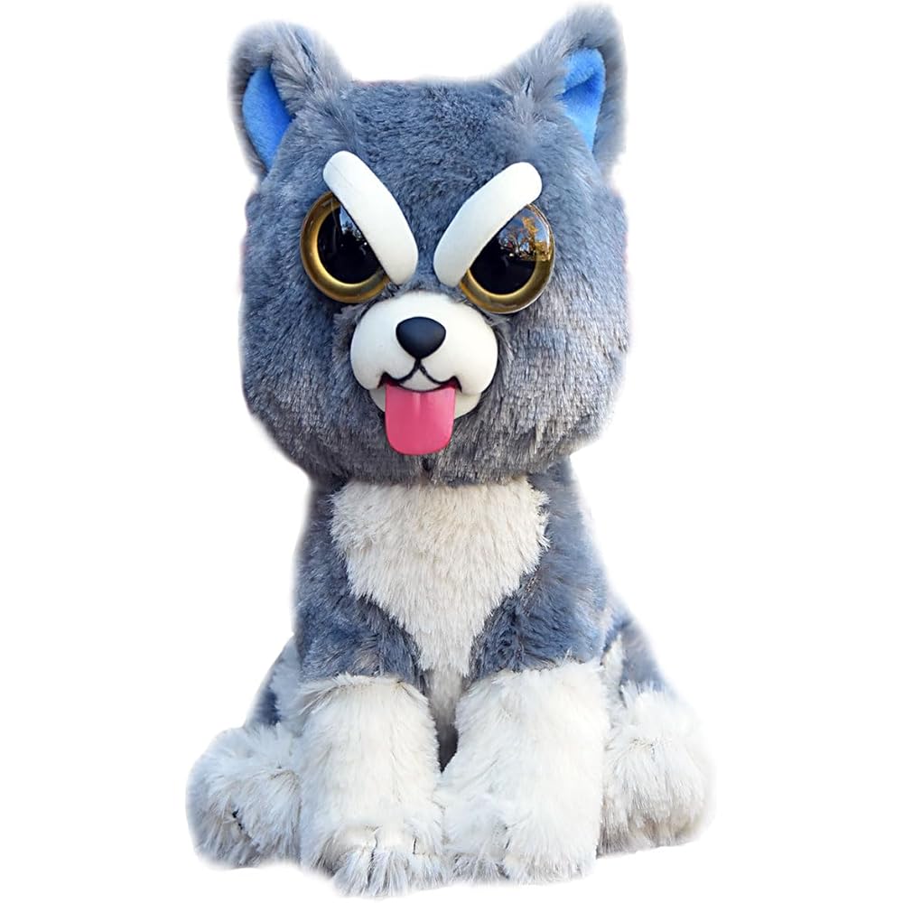 

Rangs Feisty Pets Tongue Dog Plush Toy Changeable Expressions Soft Stuffed Animal