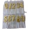 Gold-Plated Number Candle Set (50 Pieces) - Free Shipping, One-Year-Old Birthday Cake Decorations