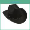 Pink Denim Cowboy Hat With Metal Rivets For Festival And Themed Events