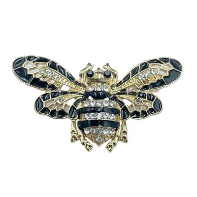 Spilla Smaltata alla Moda a Forma di Ape Clip per Sciarpa in Lega con Strass Accessorio per Eventi Formali e Uso Quotidiano