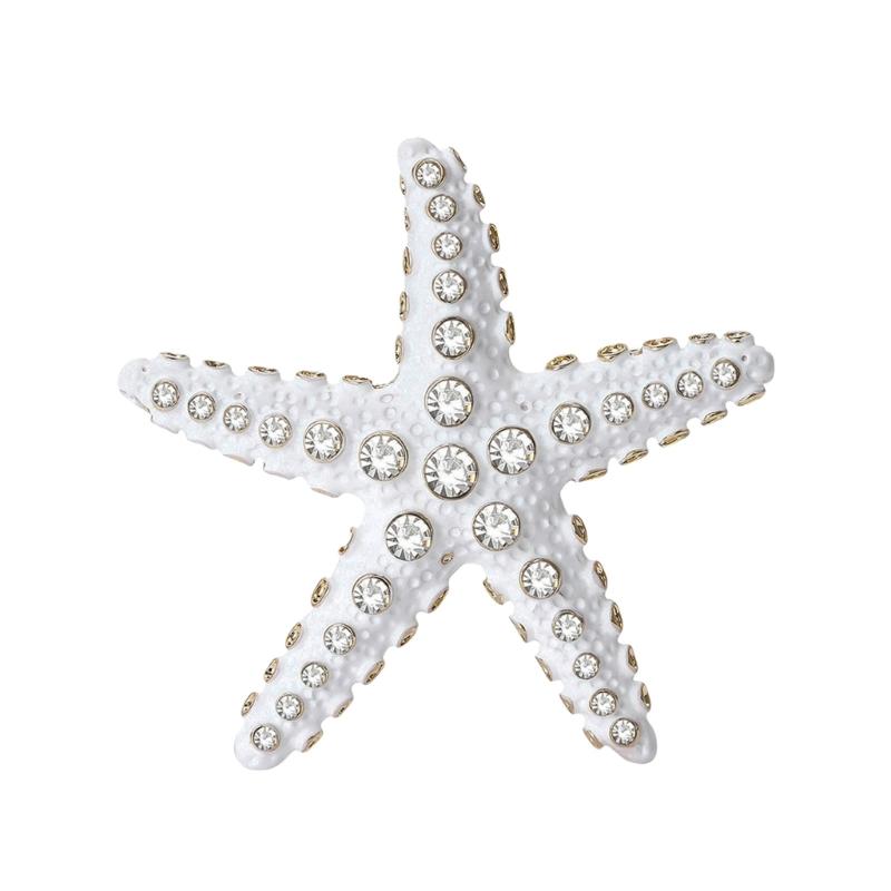 Crystals Starfish Brooch Pin For Women Versatile Fashion Jewelry Gift Party Everyday Wear