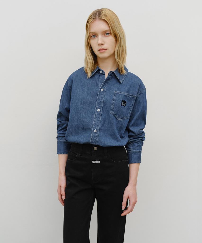 Malittepeulangsowajeobeo Logo Denim Shirt Blue