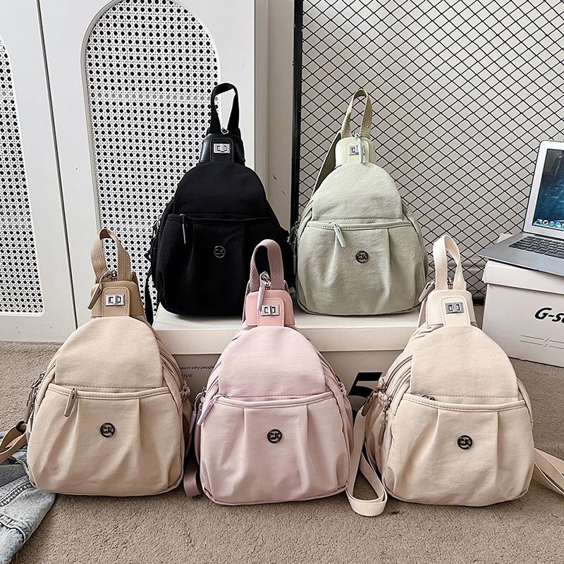 Nylon Schulter-Brusttasche, Rucksack, multifunktionaler Drei-Zweck-Rucksack, wasserdichte Freizeit-Pendler-Schulter-Umhängetasche mit großem Fassungsvermögen