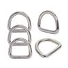 In-stock 316 Stainless Steel Semicircle Seamless Welded D-ring Kayak Surfboard Hardware Pull Buckle.