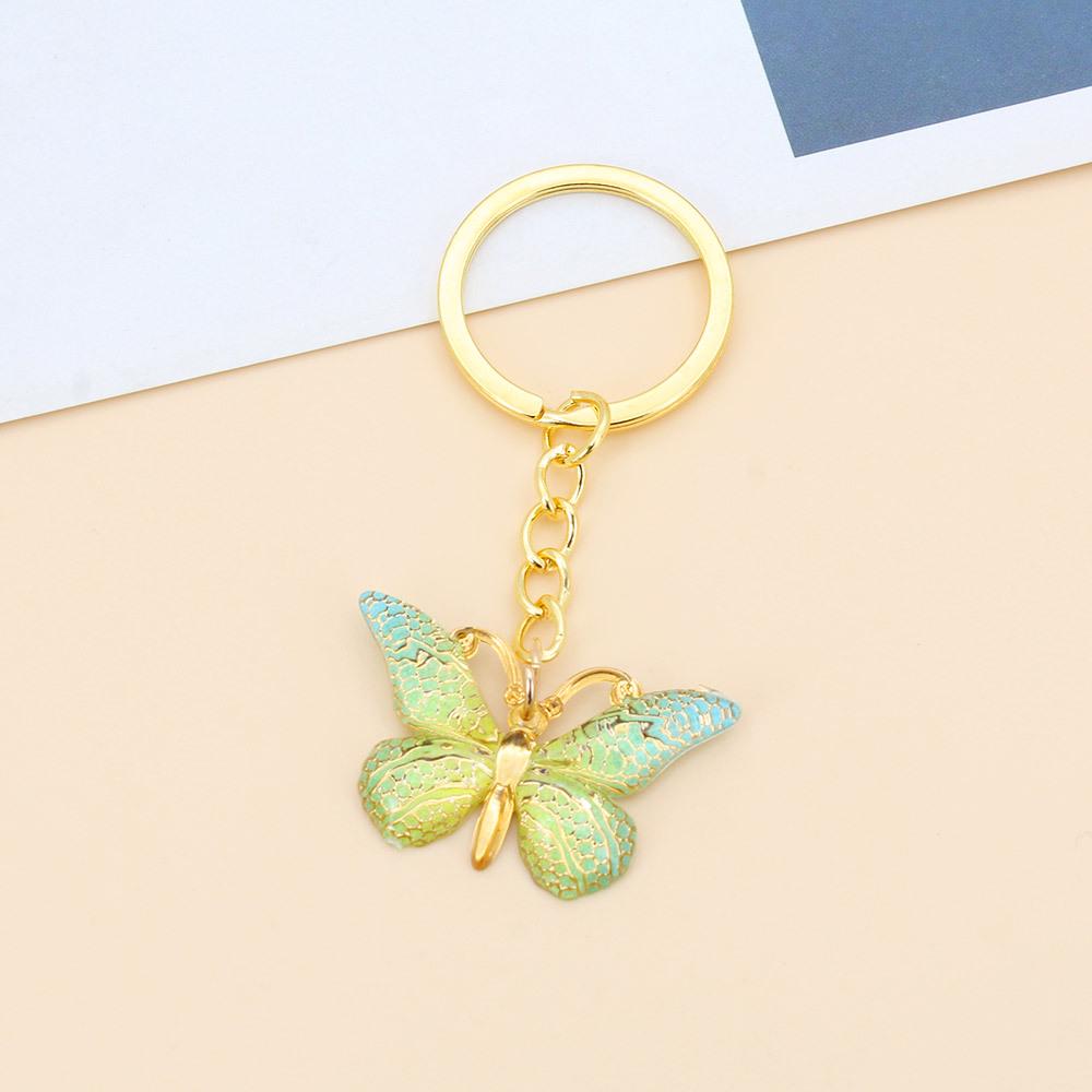 Colorful Butterfly Pendant Keychain and Earphone Bag Ornament for Girls