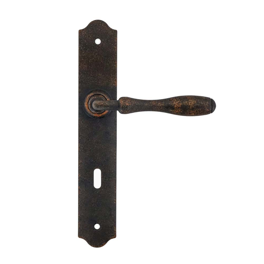 BRISTOL OLD-FINISHED Door Handle with Key Plate 72mm