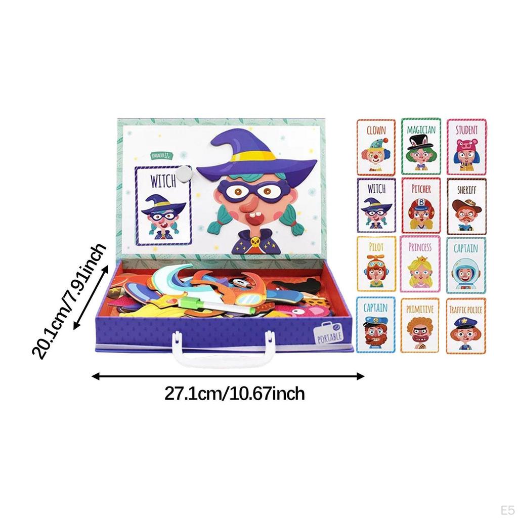 Jigsaw Puzzle Box for Kids Educational Game Travel Birthday Children Day Animal Pattern