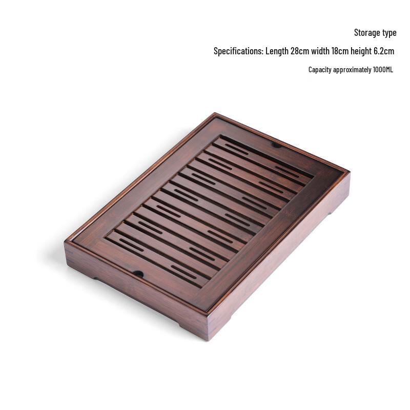 Bamboo Dry Bubble Tea Tray with Water Storage