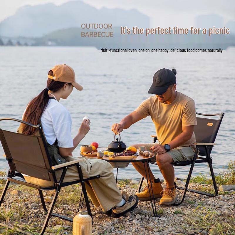 FTLY Round Table Enclosure Grill & Tea Table Set