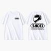 Unisexs Unisexs Rundhals T-Shirt Shoei Premium Helme Rennlogo Kurzarm Vintage Motorrad Streetwear Lässiges T-Shirt