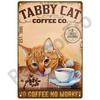 Retro Svart Katt Metall Vintage Plakat Morsom Hund Veggkunst Kjæledyrskilt Kafé Veggmaleri Plakett Metallskilt Blikkskilt Plate Bad Hjemmeinnredning