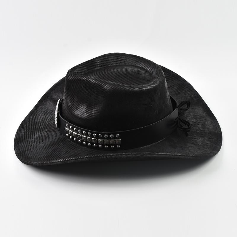 Fashion Punk Style Vintage Western Cowboy Hat for Men Women Outdoor Travel Party Street Cowgirl Jazz Hats Chapeau Cowboy