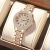 Diamond-encrusted Watch Roman Face Women's Bracelet Watch Cornucopia Quartz Watch Watch