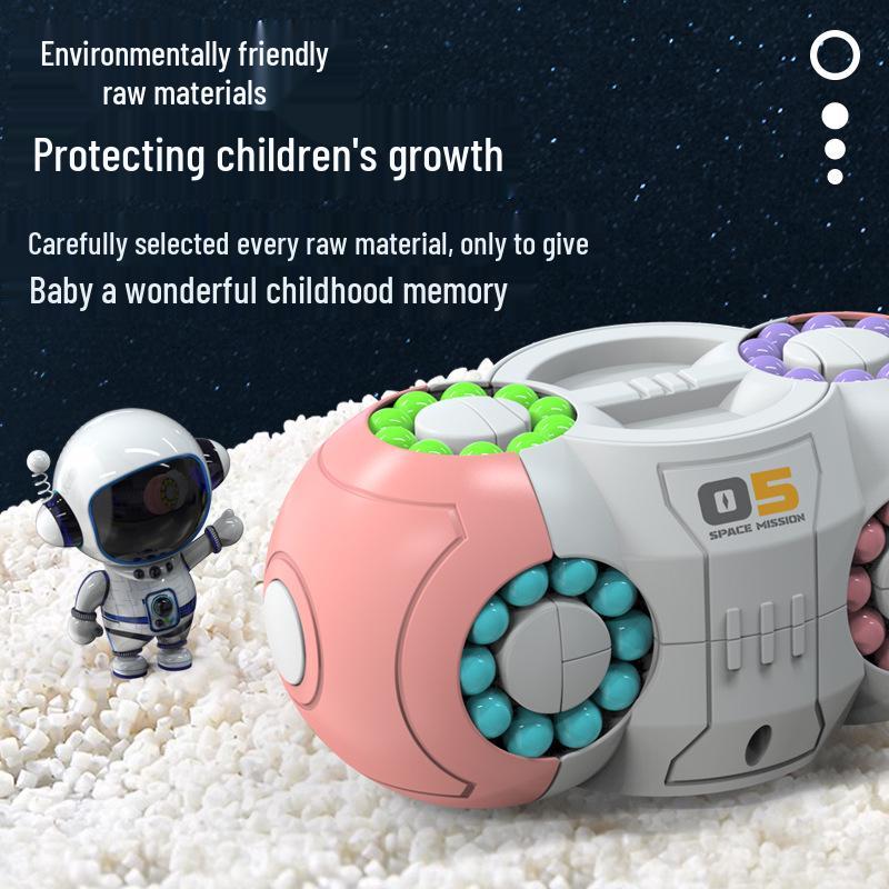 Eight-Sided Rotating Beaded Puzzle: Multi-Dimensional Pull-Tab Cube