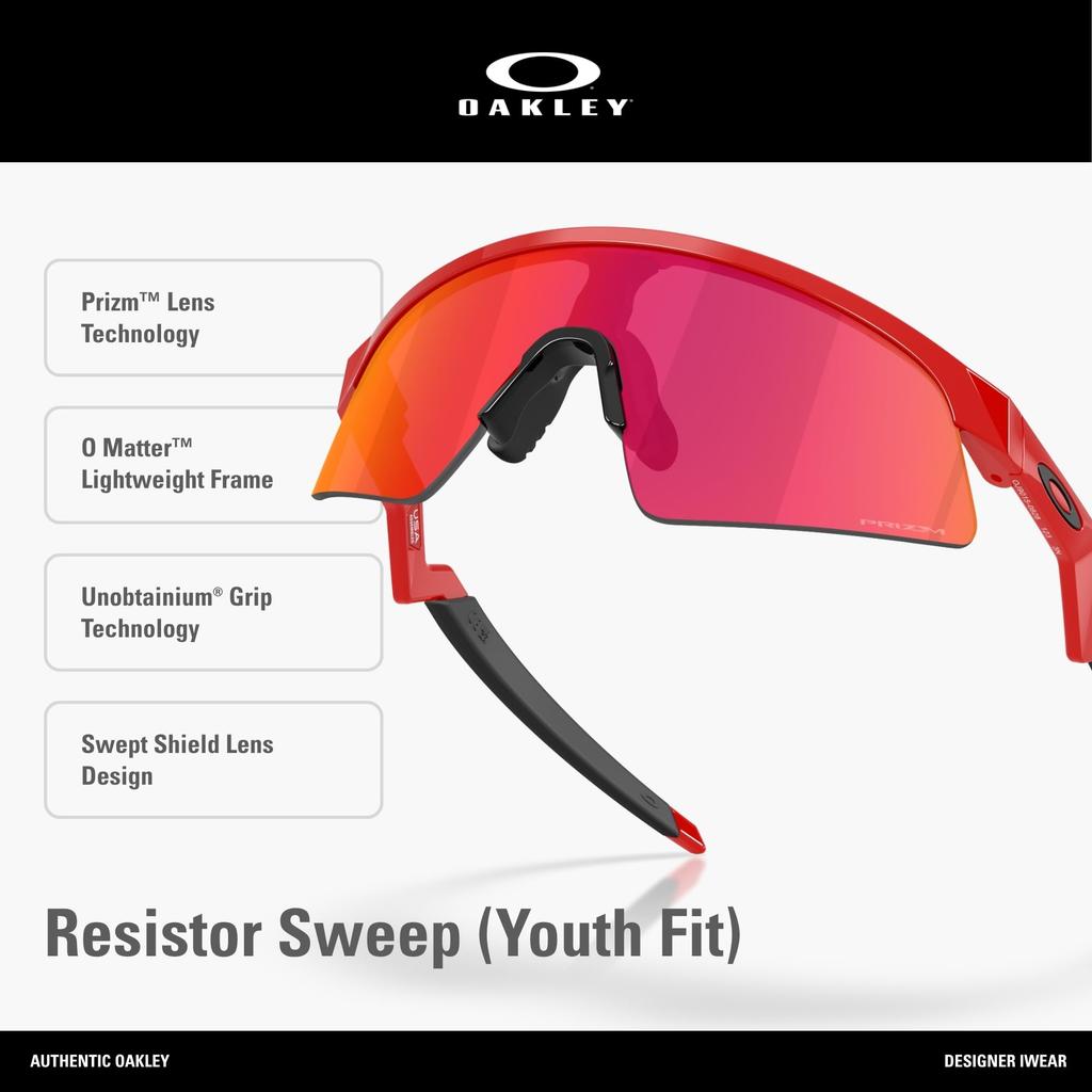 Oakley Sunglasses RESISTOR SWEEP REDLINE PRIZM FIELD YOUTH SUN 0OJ9015 90150828 Polarized [Oakley]