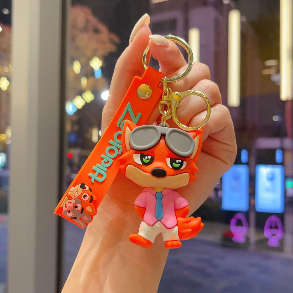 Anime Zootopia 2 Figure Cute PVC Doll Car Key Ring Accessories Bag Pendant Charm Perfect Christmas Gift for Her 2027