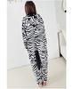 Dorawithme Zebra Kigurumi Animal Kigurumi Adult Sleepwear, Full Body Type, Halloween, Unisex (L (171cm-180cm))