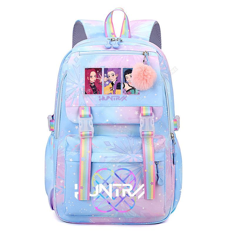 Korean Wave Demon Hunter Student School Bag Backpack Women'S Premium Light Backpack Large Capacity Outdoor