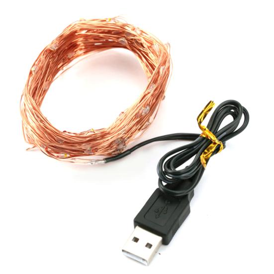 2/5/10m Waterproof Copper USB LED Fairy Wire 5V String Light Wedding Party Decor