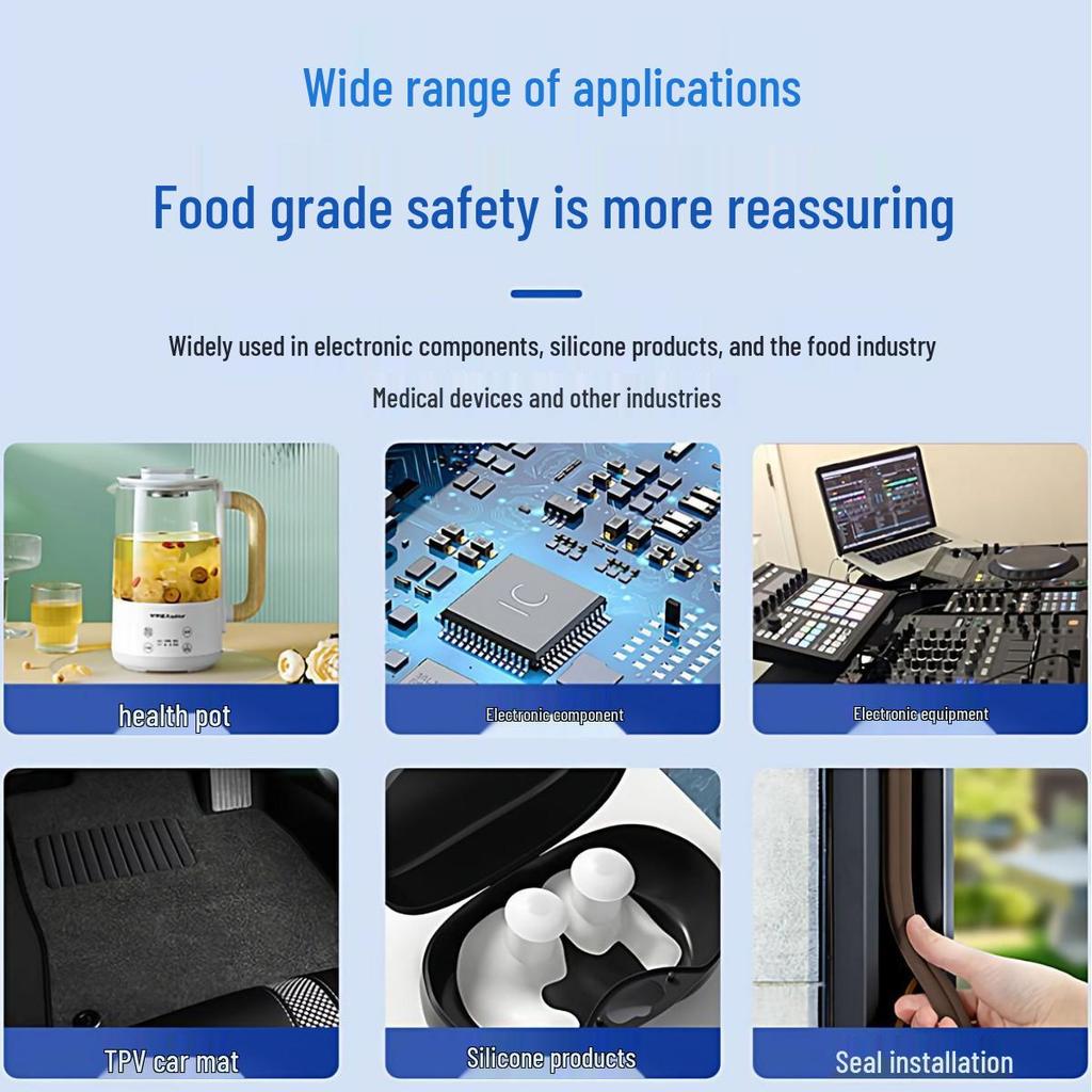 Waterproof Silicone Super Glue: High-Temperature Resistant, Transparent, Multifunctional Adhesive