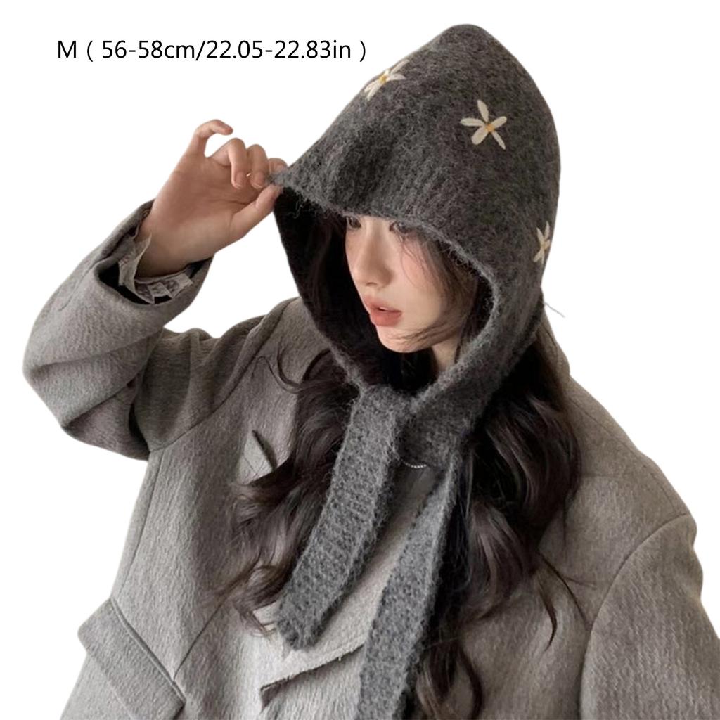 Lovely Flower Knitted Hat Winter Warmth And Comfortable Hat Handmade Hat for Women and Kids