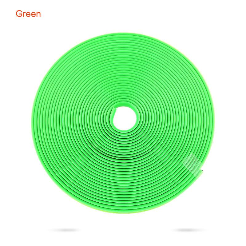 

8m Hub Car Trim Decoration Wheel Rim Protector Ring Wheel Tire Guard Stickers зелёный