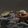 Antique Solid Copper Turtle Brass Ornament Brings Wealth Safety Longevity Marine Organism Animal Metal Figurines Souvenir