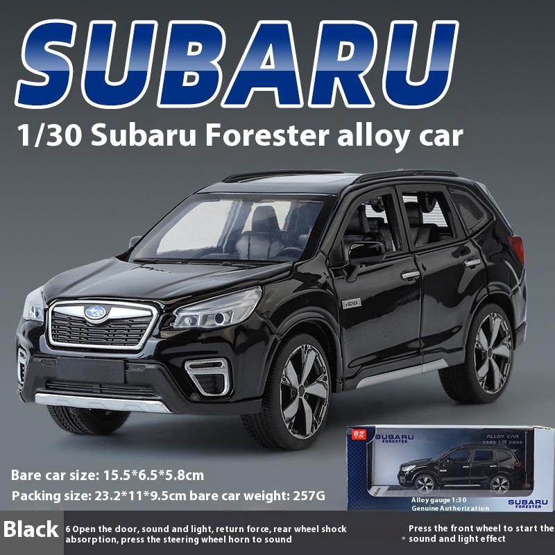 1/30 Scale Subaru Forester SUV Alloy Car Model Diecast Metal Toy Off-road Vehicles Car Model High Simulation Sound and Light Kids Gift