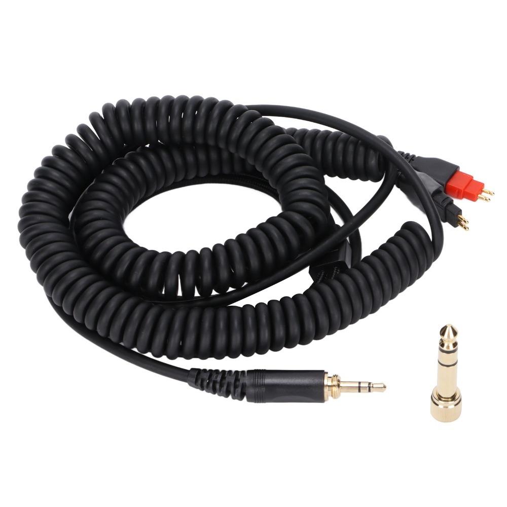 Flexible Spring Wire 3.5mm+6.35mm Plug Stereo Jack Cable for HD660s HD650 HD600 HD580 Home