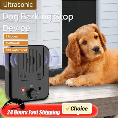 Ultrasonic Dog Barking Stop Device Rechargeable 3 Modes Dog Training Device Noise Prevention Waterproof Anti Bark Device for Dog