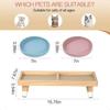 Cat Food Bowls7 Wide Puppy Plates Whisker Fatigue Pet Feeding Dishes Pet Feeding Station for Cats Small Dogs Anti Whisker Fatig