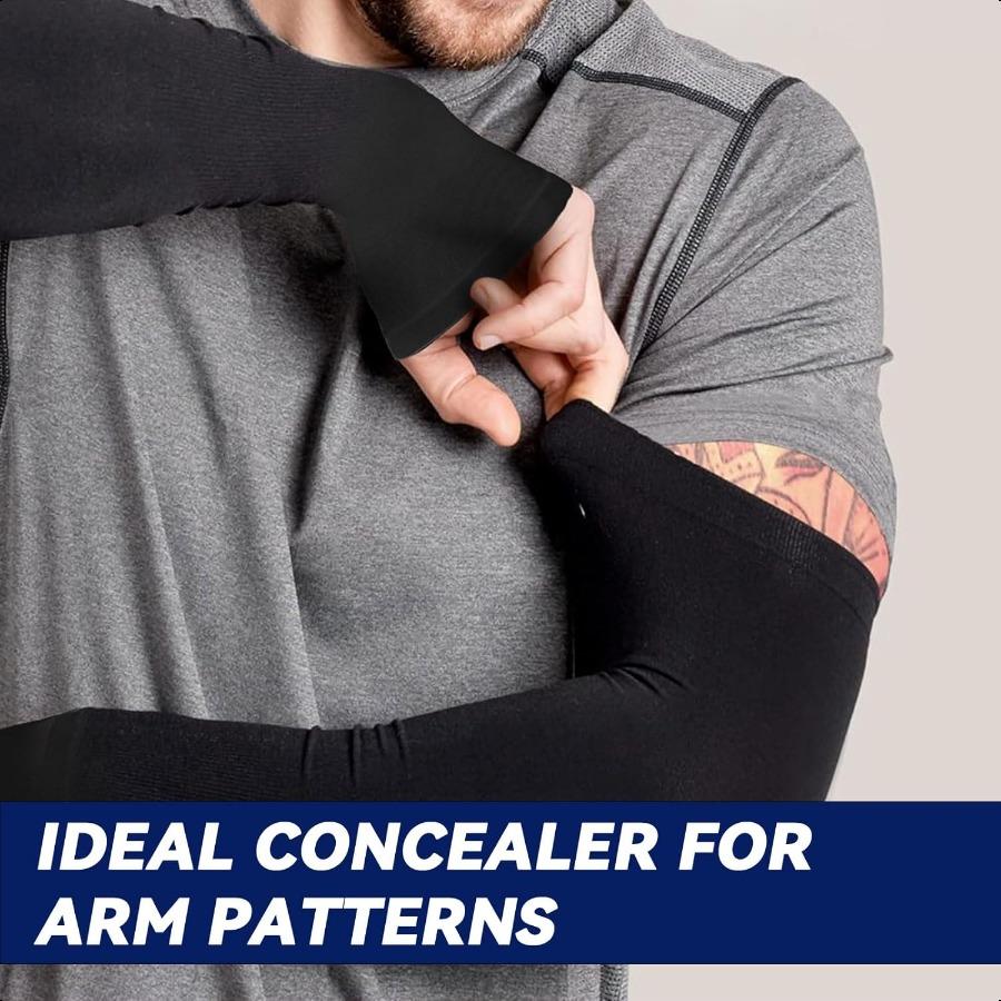 Arm Sleeves for Men Women to Cover Arms with Thumb Holes Sun UV Protection Arm Warmers for Volleyball Football Golf