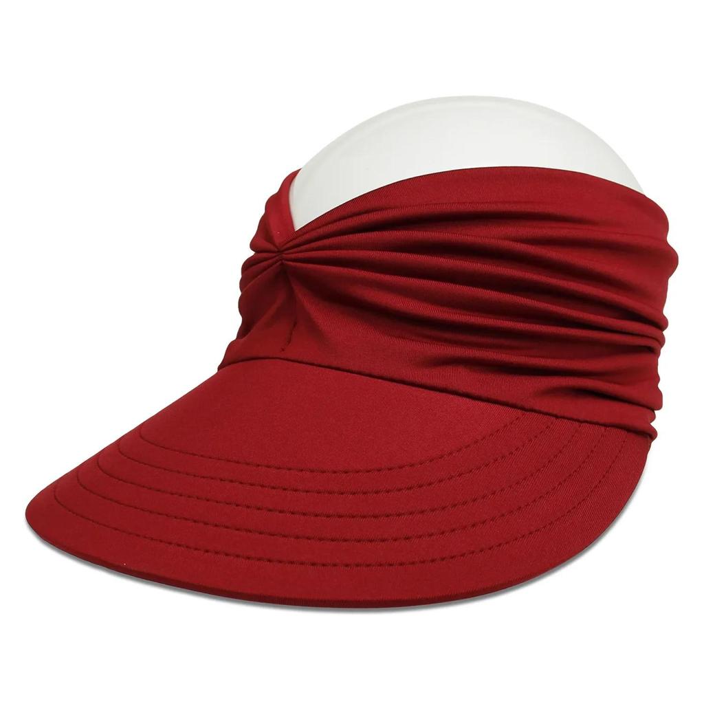 2023 Women Sun Visor Empty Top Hat Wide Brim Summer UV Protection Beach Sport Cap Easy To Carry Travel Caps Fashion Beach Summer