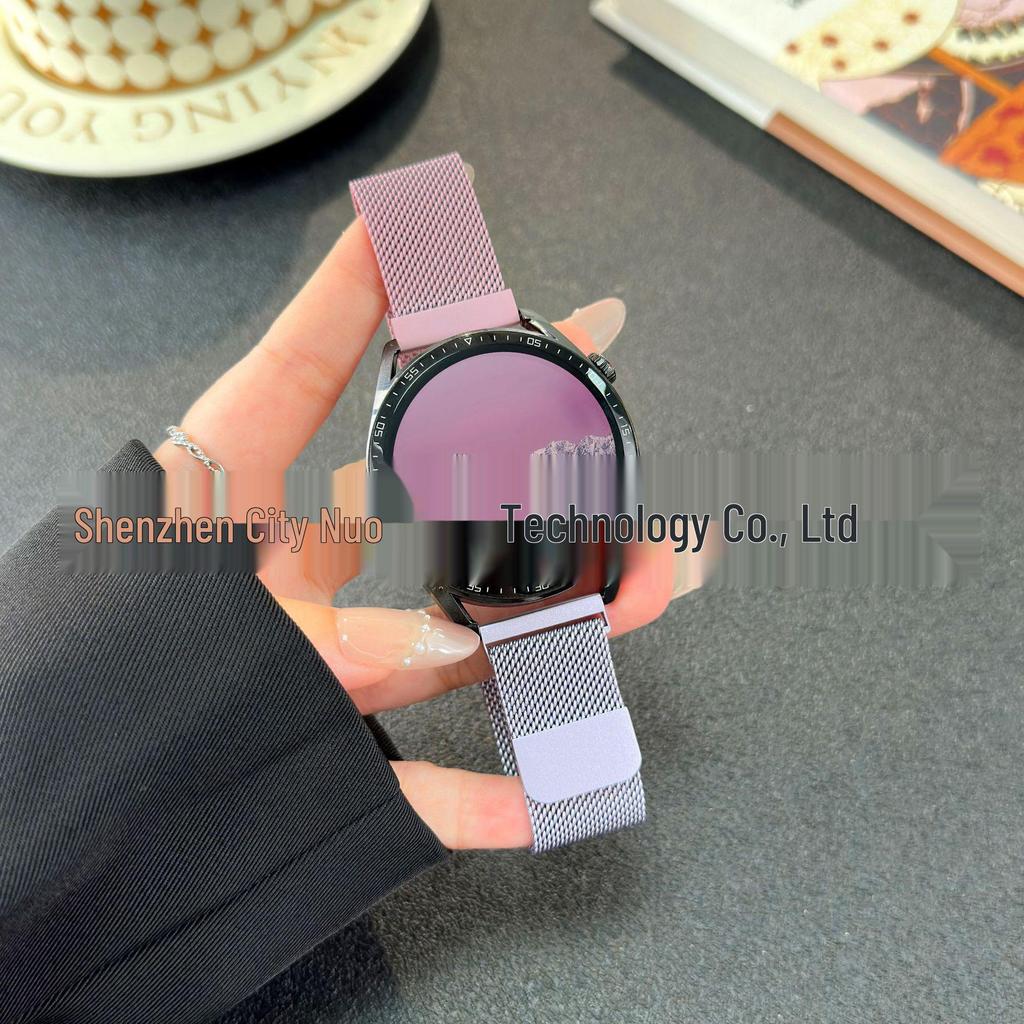 Magnetic Milanese Steel Strap for Huawei GT6, Samsung, Huami, Xiaomi, Garmin S4 - Sizes 18/20/22mm