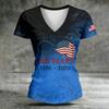 Women's Casual V Neck Short Sleeve T Shirt with Letter Print 250 Years 1776-2026 American Flag Graphic Top Summer Tee