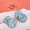 Used HermesDisinfected and Cleaned HERMES Serie Cufflinks Cufflinks Silver Blue Light Blue Light Blue 7.64g