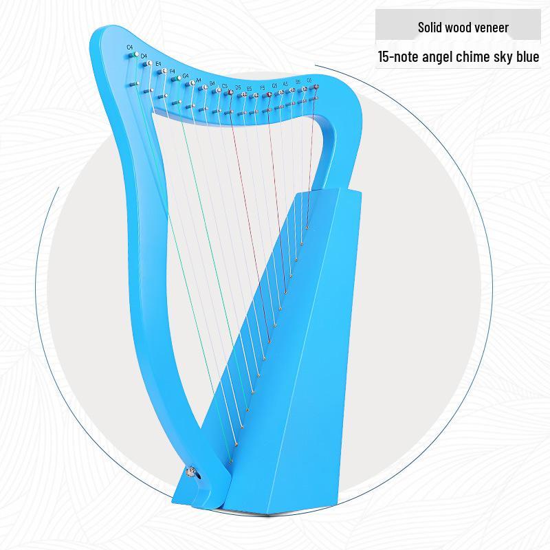 Liră portabilă cu 19 coarde și 16 note