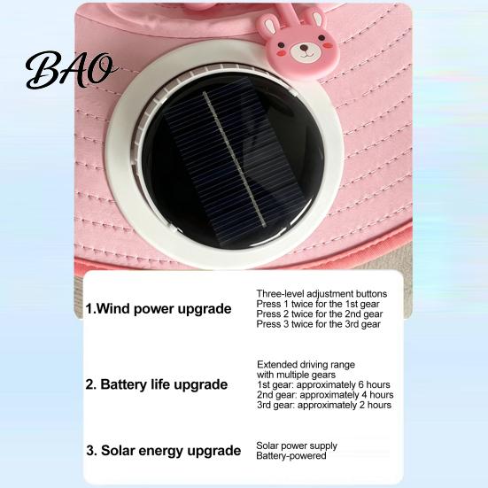 Breathable Mesh Sun Hat Kids Cap with Built-in Solar Fan, Wide Brim Protection Cooling Baby Hiking Hat, Fabric Summer Cartoon Pattern, Shawl