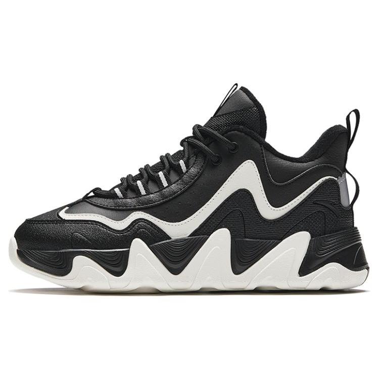 New Anta Back Wave 1.0 Cushioning Moisture Wicking High Top Casual Shoes Women's Black 922348904-2