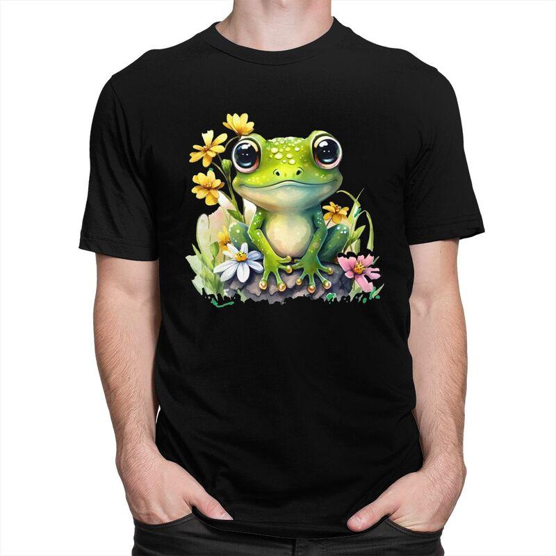 Custom Funny Frog T Shirts for Men 100 Cotton Tees Tshirt ShortSleeve Fashion Tshirt Clothes