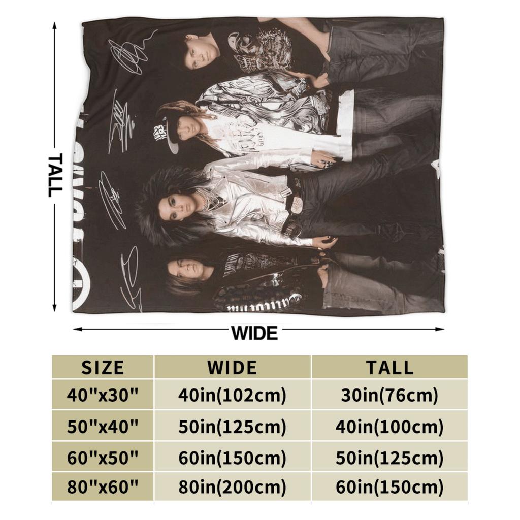 Tokio Hotel Flannel Blanket Spring Warm Bedding Throws for Kids Living Room Aesthetic Bedspread Sofa Bed Cover