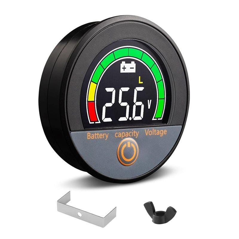 4X 12V 24V 48V 60V 84V IP67 Battery Capacity Voltage Meter With Backlight LCD And Low-Voltage Alarm For Lithium