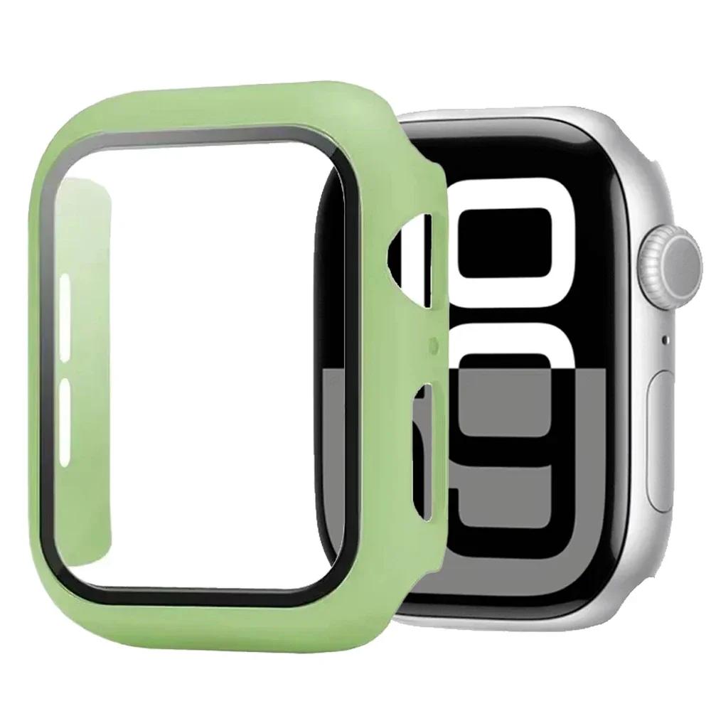 Tempered Glass+Cover For Apple Watch 11 10 46mm 42mm Ultra 3/2 49mm Screen Protector Case iWatch Series 9 8 7 6 5SE 45mm 44 40mm