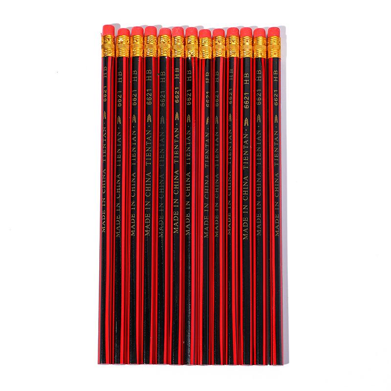 HB Hexagonal Sketching Pencils with Erasers - Ideal for Children's Learning and Art Projects