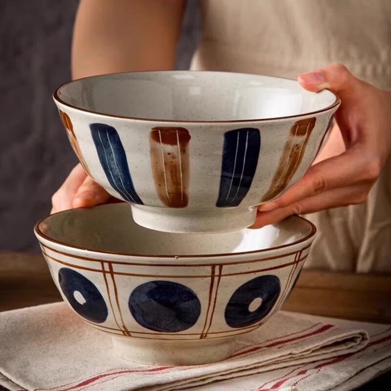 PERSSEN Vintage Japanese Ceramic Noodle Bowl