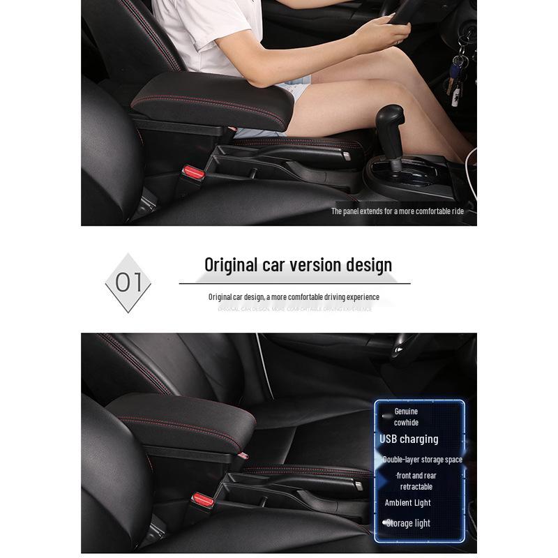 Compatible avec la modification de la boîte à accoudoir d'origine de la Volkswagen Polo 22/23.